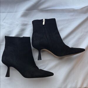 Black Suede Sam Edelman Ankle Boots